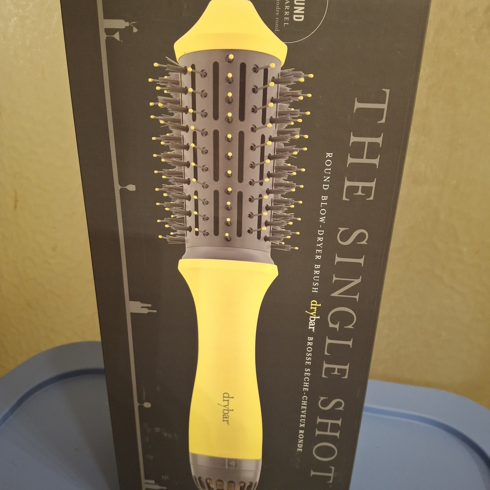 Drybar Yellow and Gray Round Blow-Dryer Brush